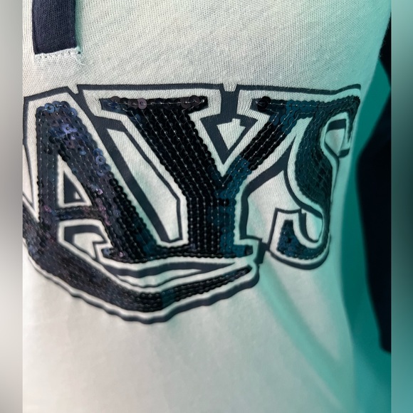 EUC PINK Victoria’s Secret Sequined Rays Baseball T-shirt - Picture 6 of 6